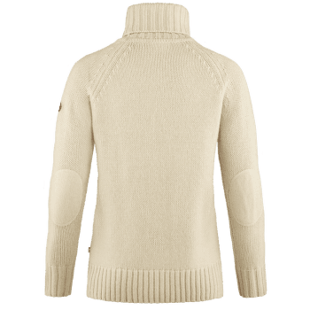 Sweter Fjällräven Övik Cable Knit Roller Neck Women Chalk White