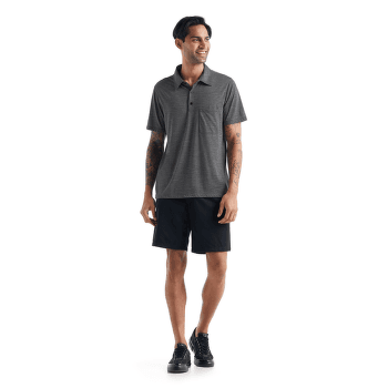 Koszulka polo Icebreaker Drayden SS Polo Men GRITSTONE HTHR-013