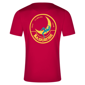 Koszulka z krótkim rękawem La Sportiva Climbing on the Moon T-Shirt Men Fucsia/Giallo