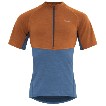 Koszulka z krótkim rękawem Devold Standal Merino Tee Zip Neck Men 258A Blue