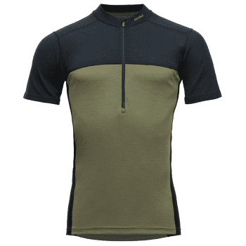 Koszulka z krótkim rękawem Devold Lauparen Merino 190 Zip Tee Men 284A INK/LICHEN/BLACK
