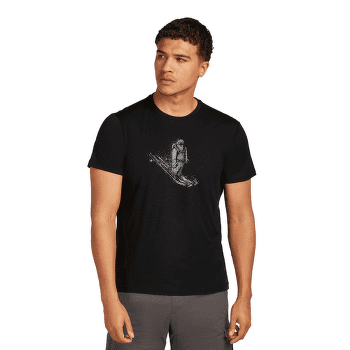 Koszulka z krótkim rękawem Icebreaker Merino 150 Tech Lite SS Tee Skiing Yeti Men BLACK