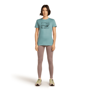 Koszulka z krótkim rękawem Icebreaker Merino 150 Tech Lite SS Tee Sunrise Summit Women HYDRO