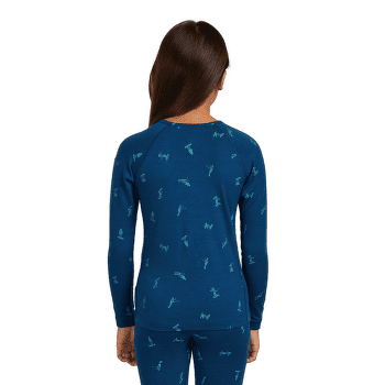 Koszulka z długim rękawem Icebreaker Merino 200 Oasis LS Crewe Snow Day Kids ATLANTIS/TOPAZ/AOP