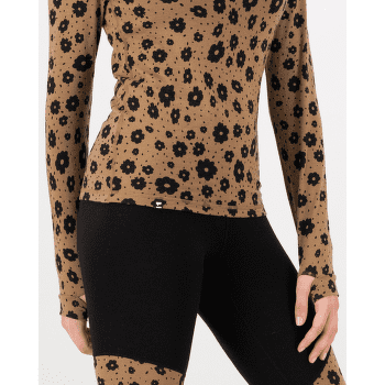 Koszulka z długim rękawem Mons Royale Cascade Merino Base Layer Mock Neck Long Sleeve Women Aoraki Lily Toffee
