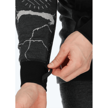 Koszulka z długim rękawem Aclima Lars Monsen Femunden crewneck Men Jet Black/Marengo/Femunden Dark