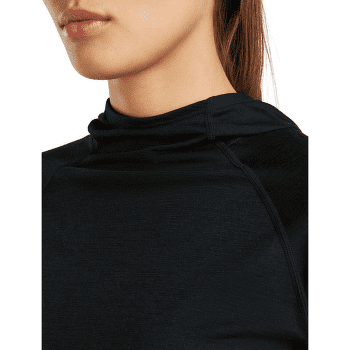 Koszulka z długim rękawem Icebreaker MerinoFine 150 Ace LS Hoodie Women BLACK
