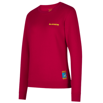 Koszulka z długim rękawem La Sportiva Climbing on the Moon Sweatshirt Women Fucsia/Giallo
