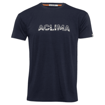 Koszulka z krótkim rękawem Aclima LightWool Tee Logo Men Navy Blazer