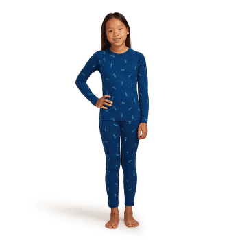 Koszulka z długim rękawem Icebreaker Merino 200 Oasis LS Crewe Snow Day Kids ATLANTIS/TOPAZ/AOP