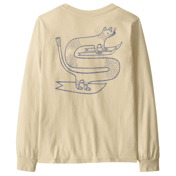 Koszulka z długim rękawem Patagonia Long-Sleeved Graphic T-Shirt Kids Skisel: Undyed Natural