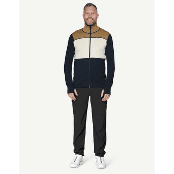 Bluza Devold Egga Grid Merino Jacket Men 707B WHEAT/RAW WHITE/INK