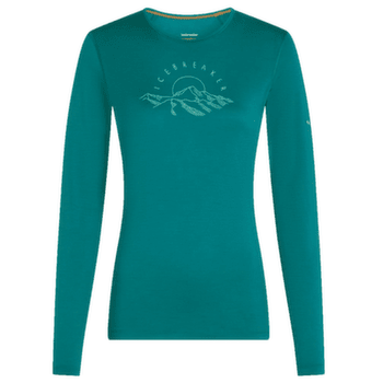 Koszulka z długim rękawem Icebreaker Merino 200 Oasis LS Crewe Sunrise Summit Women TIDAL TEAL