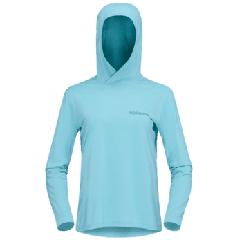 Koszulka z długim rękawem Norrona femund tech Hood Women Aqua Haze