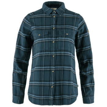 Koszula z długim rękawem Fjällräven Övik Heavy Flannel Shirt Women Indigo Blue-Dark Navy