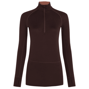 Koszulka z długim rękawem Icebreaker 260 ZoneKnit™ LS Half Zip Women BITTERSWEET/CEDAR WOOD/CB