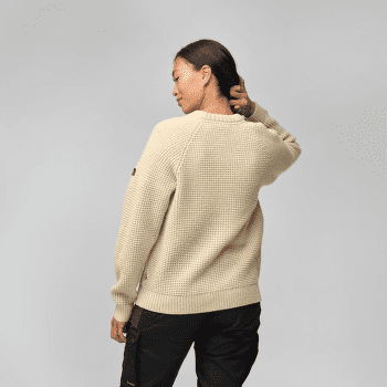 Sweter Fjällräven Övik Waffle Knit Women Light Beige