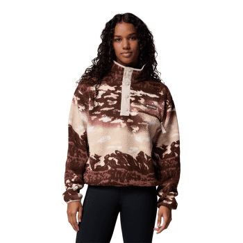 Bluza Columbia Helvetia™ II Printed Cropped Half Snap Women Tobacco Sisters, Dark Stone 256