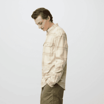 Koszula z długim rękawem Fjällräven ÖVIK LITE FLANNEL SHIRT MEN Dark Navy-Chalk White