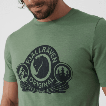 Koszulka z krótkim rękawem Fjällräven Abisko Wool Classic SS Men Laurel Green
