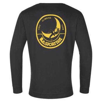 Koszulka z długim rękawem La Sportiva CLIMBING ON THE MOON Sweatshirt Men Carbon/Giallo