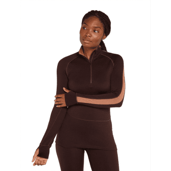 Koszulka z długim rękawem Icebreaker 260 ZoneKnit™ LS Half Zip Women BITTERSWEET/CEDAR WOOD/CB