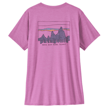 Koszulka z krótkim rękawem Patagonia Cap Cool Daily Graphic Shirt Women 73 Skyline: Brisk Purple X-Dye