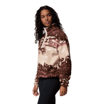 Bluza Columbia Helvetia™ II Printed Cropped Half Snap Women Tobacco Sisters, Dark Stone 256