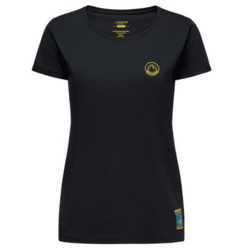 Koszulka z krótkim rękawem La Sportiva CLIMBING ON THE MOON T-Shirt Women Black/Yellow