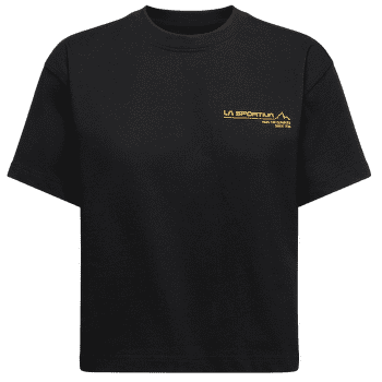Koszulka z krótkim rękawem La Sportiva SINCE 1928 CROP T-SHIRT Women Black/Yellow