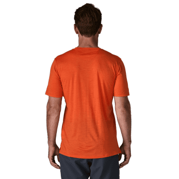 Koszulka z krótkim rękawem Patagonia Capilene® Cool Merino Graphic Shirt Men Strata Stripe: Seabird Grey