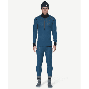 Koszulka z długim rękawem Devold Wool Mesh 190 Zip Neck Men 422B FLOOD/CAVIAR