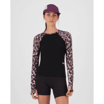 Koszulka z długim rękawem Mons Royale Bella Merino Long Sleeve Women Rock Leopard/Black