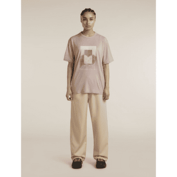 Koszulka z krótkim rękawem Icebreaker Merino 150 Tech Lite SS Relaxed Tee Mountain Shift Women PINK QUARTZ