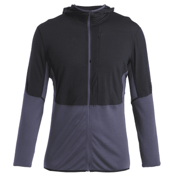 Bluza Icebreaker Merino 200 Realfleece™ Descender LS  Zip Hoodie Men BLACK/GRAPHITE/CB