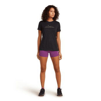 Koszulka z krótkim rękawem Icebreaker Merino 150 Tech Lite SS Tee Sparkling Stars Women BLACK