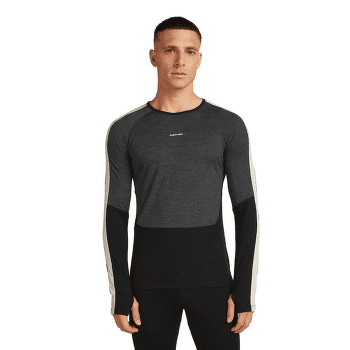 Koszulka z długim rękawem Icebreaker Merino 200 Oasis+ LS Crewe Men BLACK/JET HTHR/UNDYED/CB