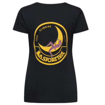 Koszulka z krótkim rękawem La Sportiva CLIMBING ON THE MOON T-Shirt Women Black/Yellow