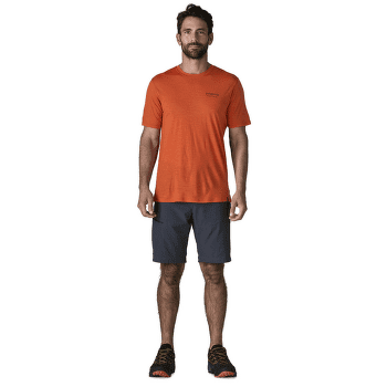 Koszulka z krótkim rękawem Patagonia Capilene® Cool Merino Graphic Shirt Men Strata Stripe: Seabird Grey