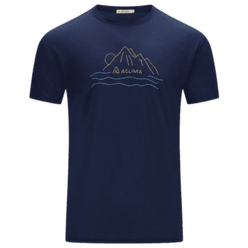 Koszulka z krótkim rękawem Aclima LightWool 140 Classic Tee Sunset Men Navy Blazer