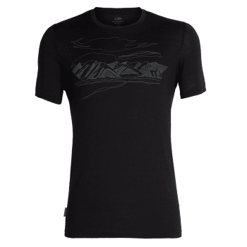 Koszulka z krótkim rękawem Icebreaker Tech Lite SS Crewe Coronet Peak Men Black1