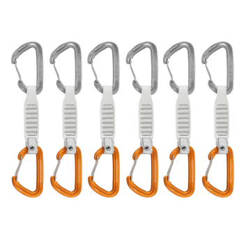 Expresy kompletne Mammut Sender Wire 12 cm 6-Pack Quickdraws light grey-gold