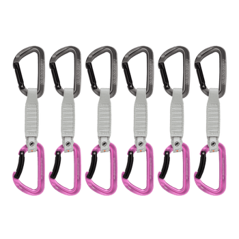 Expresy kompletne Mammut Workhorse Keylock 12 cm 6-Pack Quickdraws grey-pink