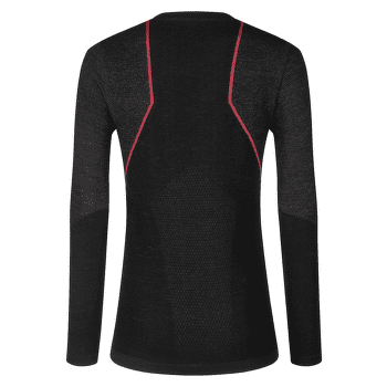 Koszulka z długim rękawem La Sportiva WOOL40 AERO LONGSLEEVE Women Black/Hibiscus
