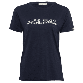 Koszulka z krótkim rękawem Aclima LightWool Tee Logo Women Navy Blazer