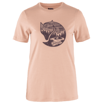 Koszulka z krótkim rękawem Fjällräven Abisko Wool Fox SS Women Chalk Rose-Port