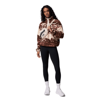 Bluza Columbia Helvetia™ II Printed Cropped Half Snap Women Tobacco Sisters, Dark Stone 256