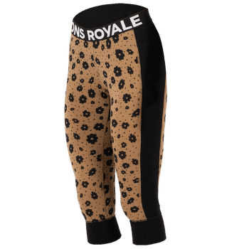 Legginsy 3/4 Mons Royale Cascade Merino Flex 200 3/4 Legging Women Aoraki Lily Toffee