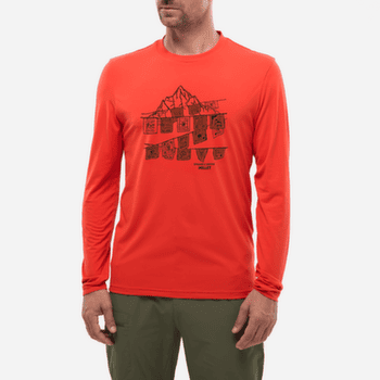 Koszulka z długim rękawem Millet SENECA TS LS UV Men PAPRIKA