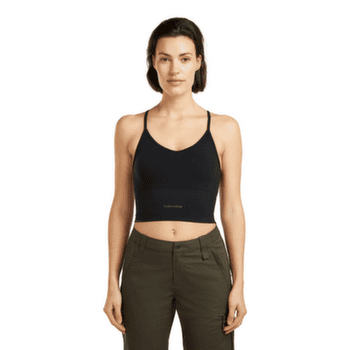 Biustonosz Icebreaker Merino Blend 260 Seamless Rib Strappy Tank Women BLACK
